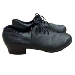 Bloch Shockwave Tap Shoes Black Leather Lace Up Oxford Dance Size 4